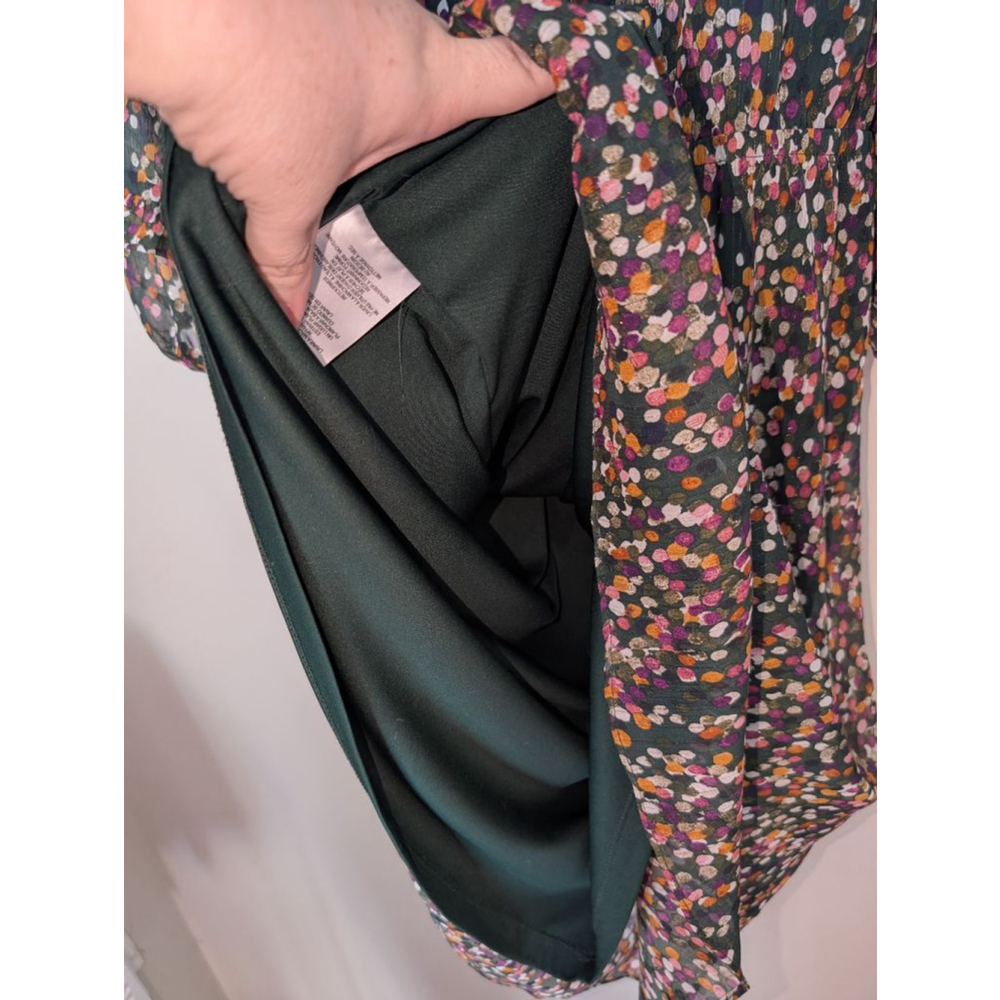London Times Petite Green Multi Color Dress Size 8P - Picture 11 of 11